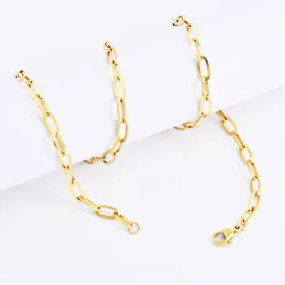 Chaîne de câble de fil carré de bijoux de Hip Hop de mode pour la fabrication de bijoux de Bracelet de collier de superposition plaquée or